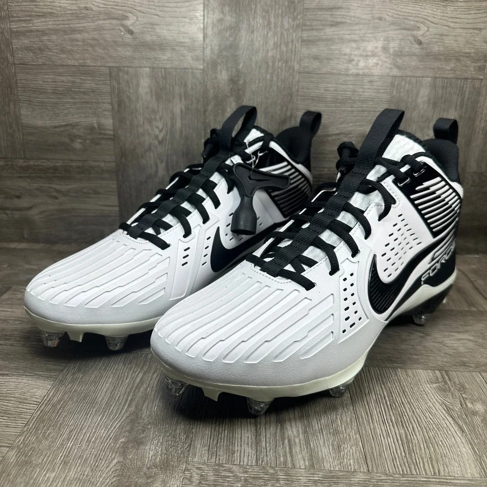 Nike Force Savage Pro 2 Mens 11 White Black Football Cleats NEW FJ8149-100